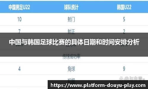 中国与韩国足球比赛的具体日期和时间安排分析